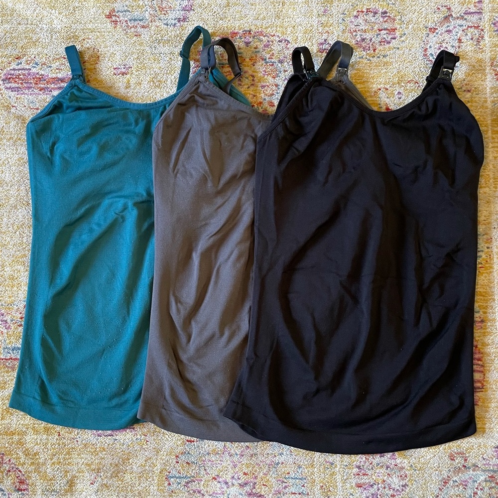 3 Piece Set Nursing Tanks, Size M